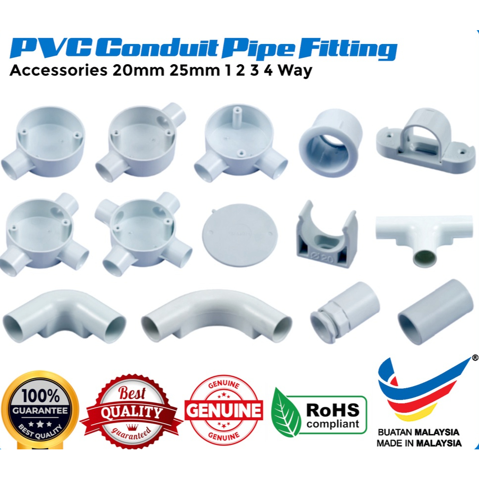 PVC Conduit Pipe Fitting Accessories 20mm 25mm 1 2 3 4 Way Box Tee