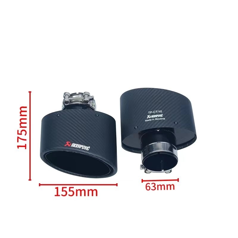 Akrapovic Porsche Audi Mercedes Bmw Car Exhaust Pipe Muffler Glossy