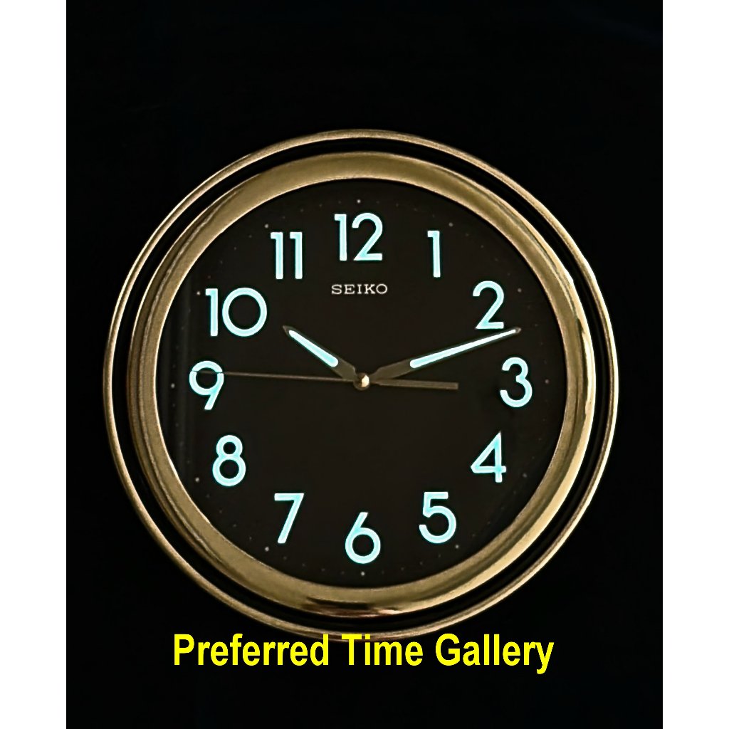 (Clock Seiko Wall Clock QXA578F Gold Case,Luminious Number Dial ...