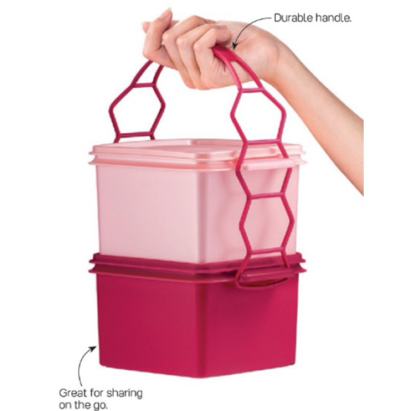 Tupperware Double deep with Cariolier 1.7L | Shopee Philippines