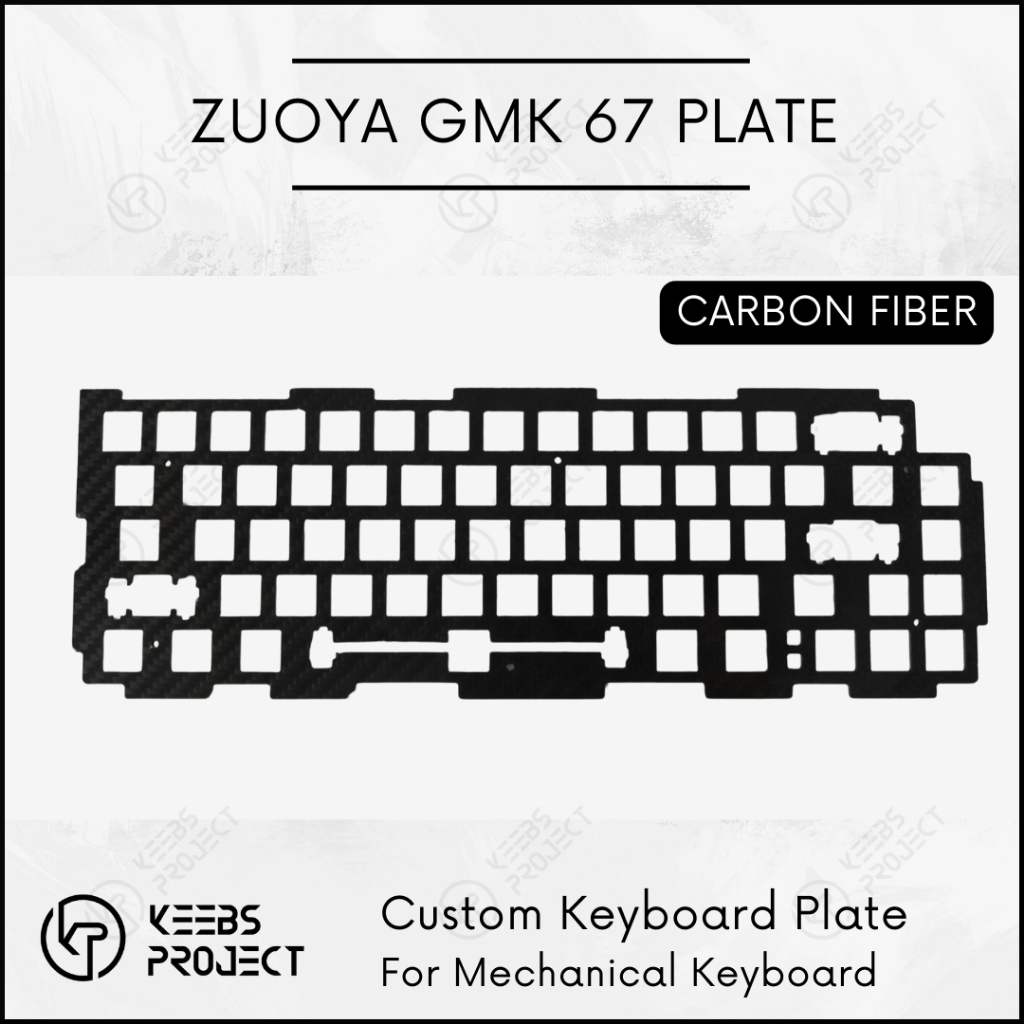 ZUOYA GMK 67 FR4 / POM / CARBON FIBER / BRASS / ALUMINIUM Plate for