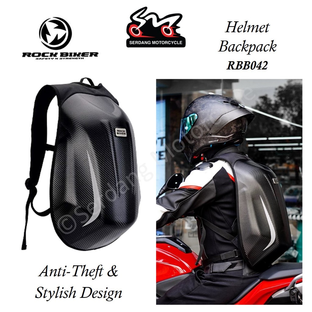 Hard case motorcycle backpack top