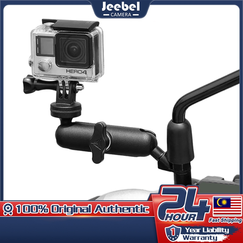 Motorcycle Camera Holder Bike Handlebar Mirror Mount Bracket Dash Cam ...