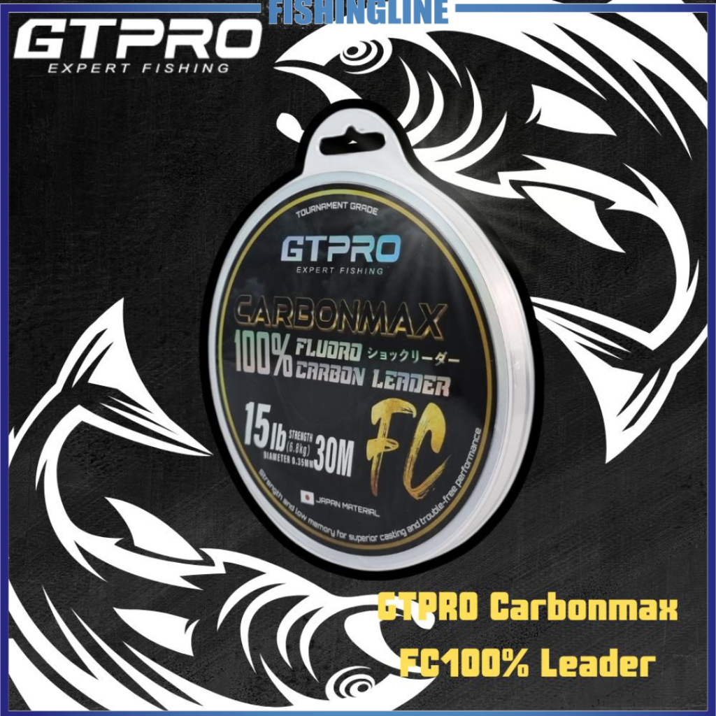 GTPRO CARBONMAX Fluorocarbon FC 100% 30M Fishing Shock Leader | Shopee ...