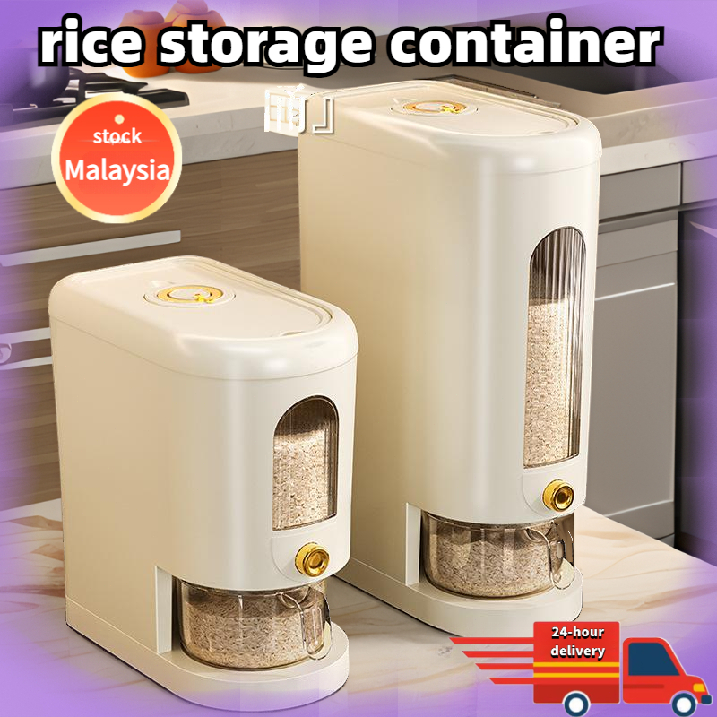 Rice storage container visualization rice dispenser Used rice 10kg ...