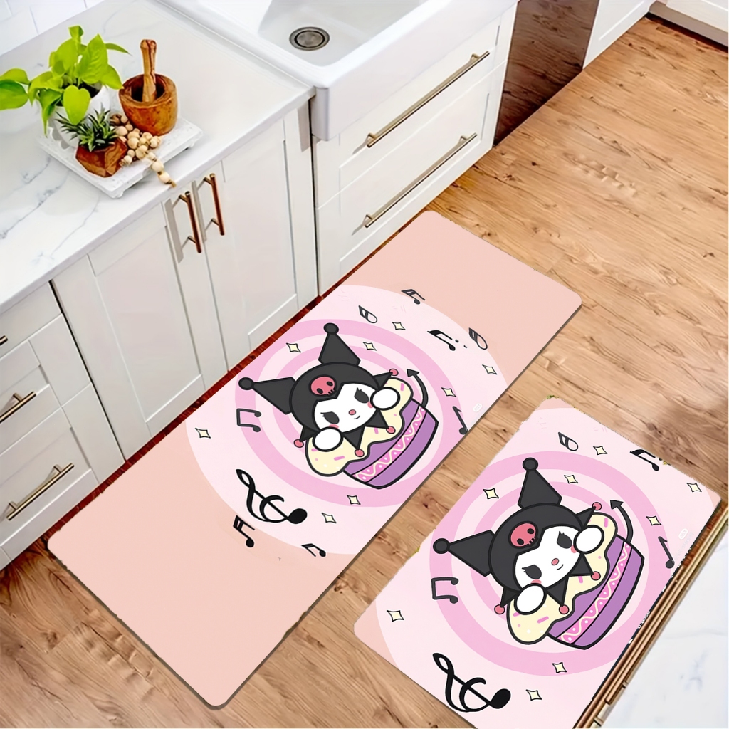carpet kuromi hello kitty anime Non-slip floor mats for kitchens ...