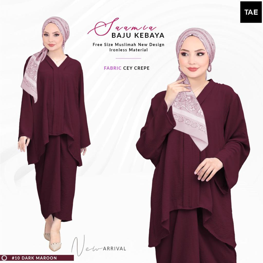 Saamia Baju Kebaya Free size Ironless CEY Material by H Style ...