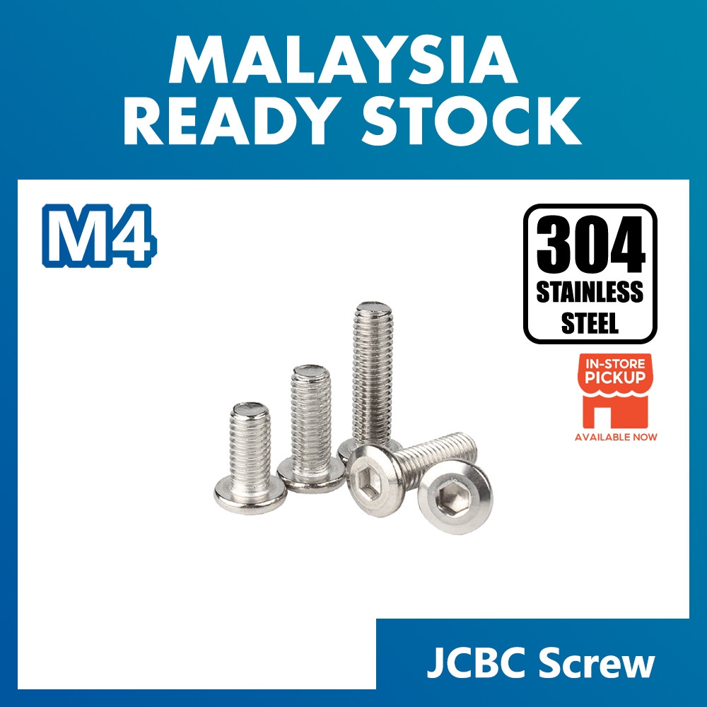 M4 JCBC Screw Thin Head 304 Stainless Steel Furniture Bed Table Chair