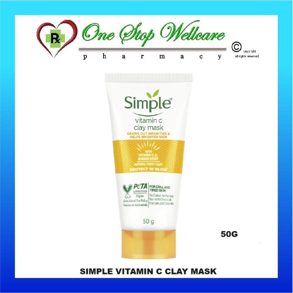 SIMPLE MASKER TANAH LIAT VITAMIN C / SIMPLE VITAMIN C CLAY MASK 50G ...