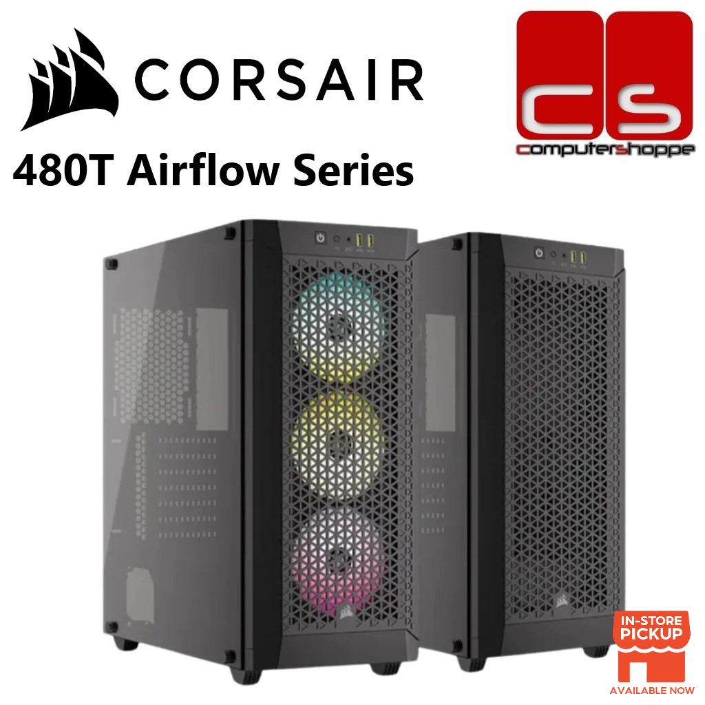 Corsair 480T Airflow Series Tempered Glass Mid-Tower Case | Shopee ...