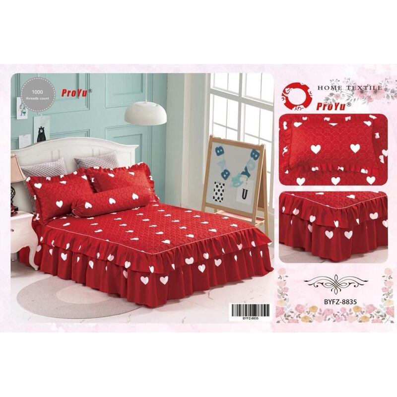 CADAR ROPOL 100% COTTON 4 IN 1 Ropol Fitted Bedsheet Floral Design ...