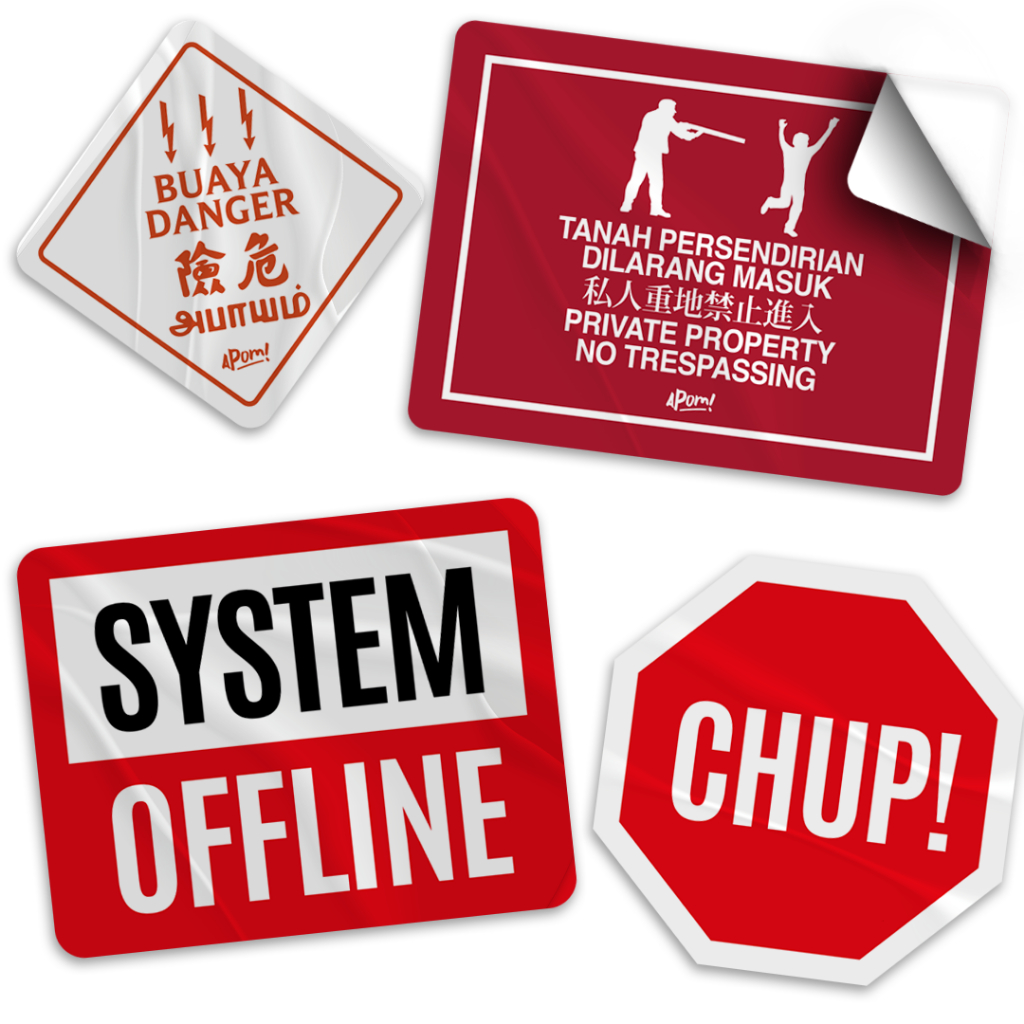 APOM Stickers - Malaysian Signs | Shopee Philippines