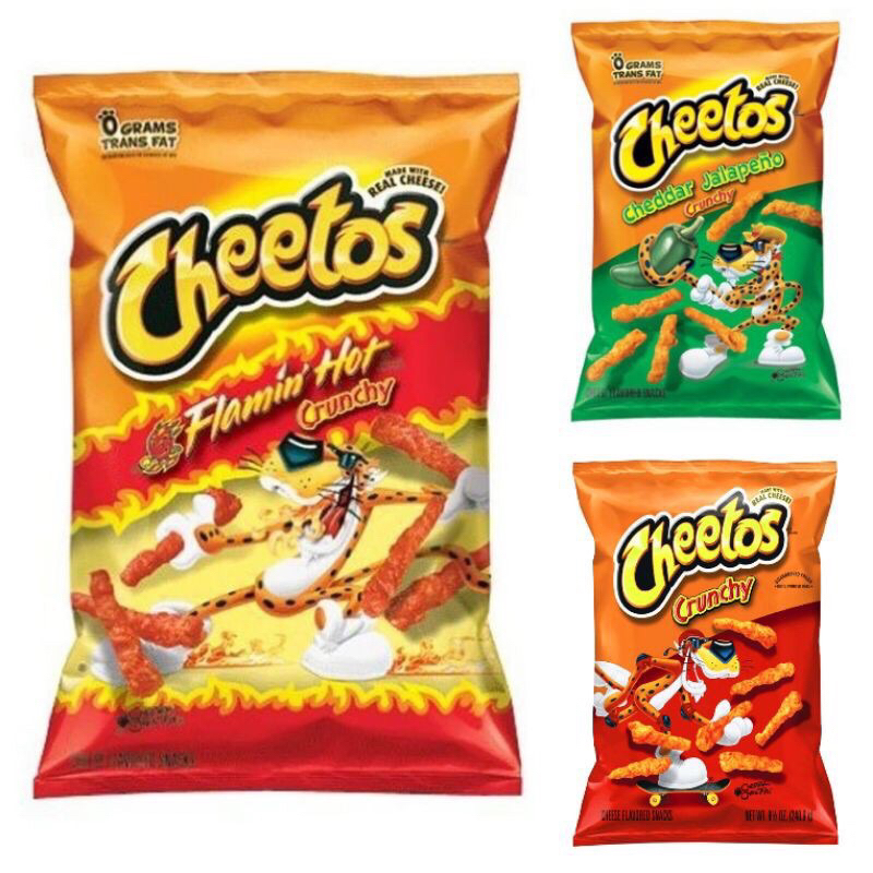 Frito Lay Cheetos Crunchy / Flamin hot / Cheddar Jalapeno | Shopee ...