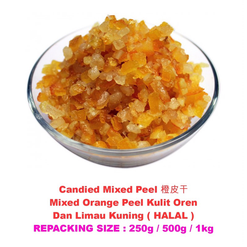 Candied Mixed Peel 橙皮干 Mixed Orange Peel Kulit Oren Dan Limau Kuning
