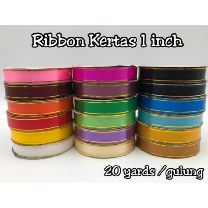 Gold Edge PVC Ribbon 18mm/Ribon PVC | Shopee Philippines