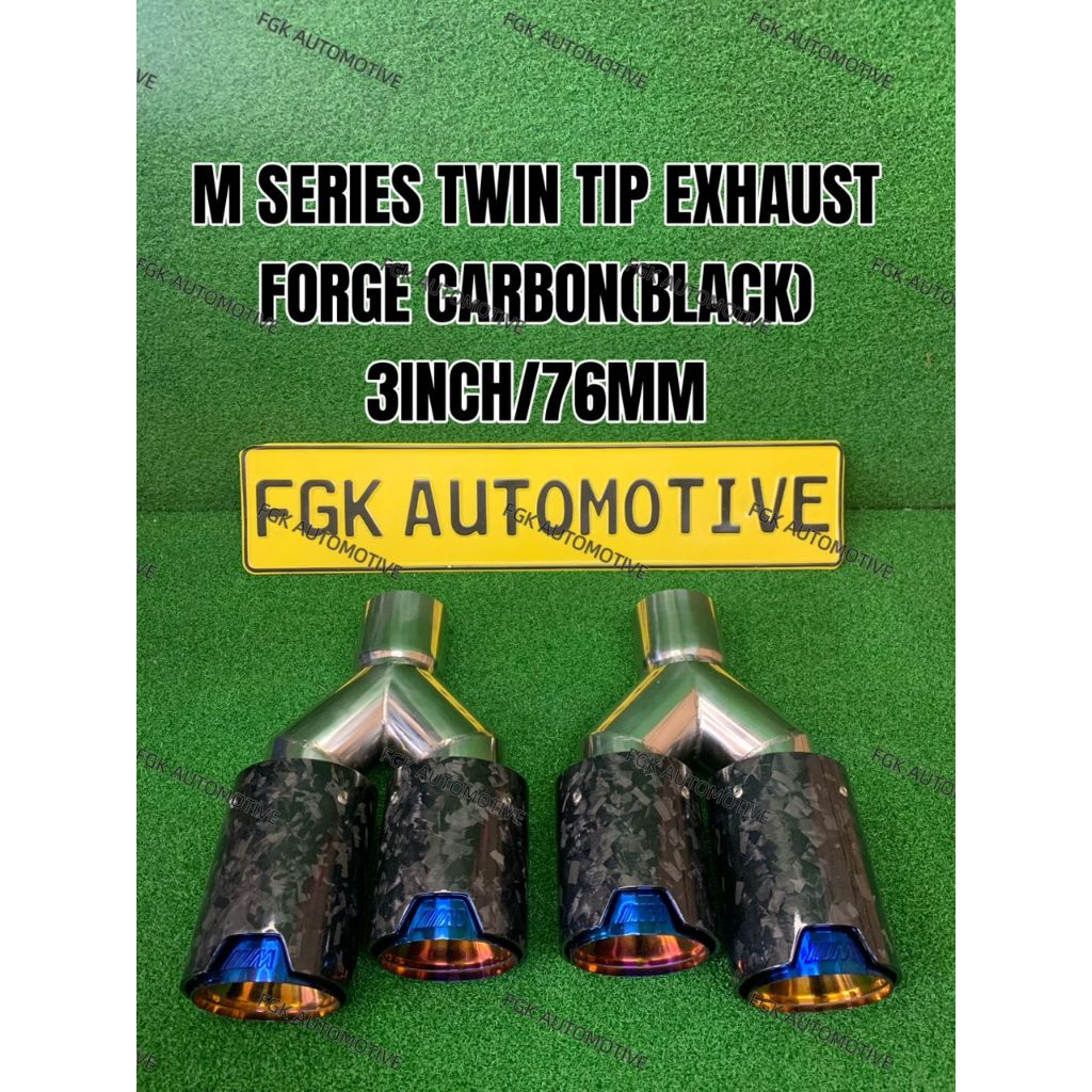 M Series Muffler Tip Carbon Stainless Steel Universal M