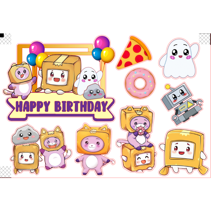 LankyBox Happy Birthday Decoration Set Cake Topper for Birthday Cake