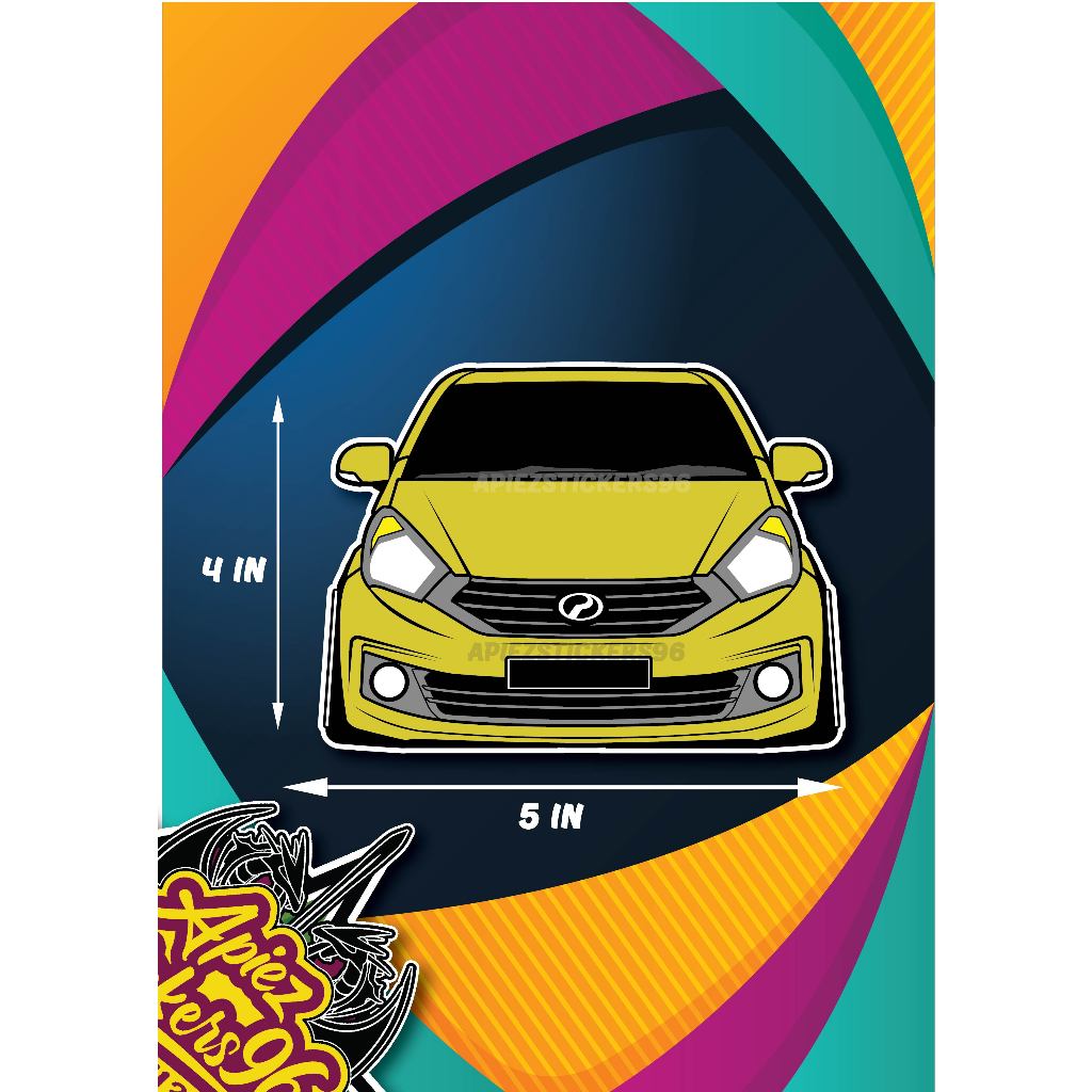 Myvi premium x front Sticker, outer paste type | Shopee Philippines