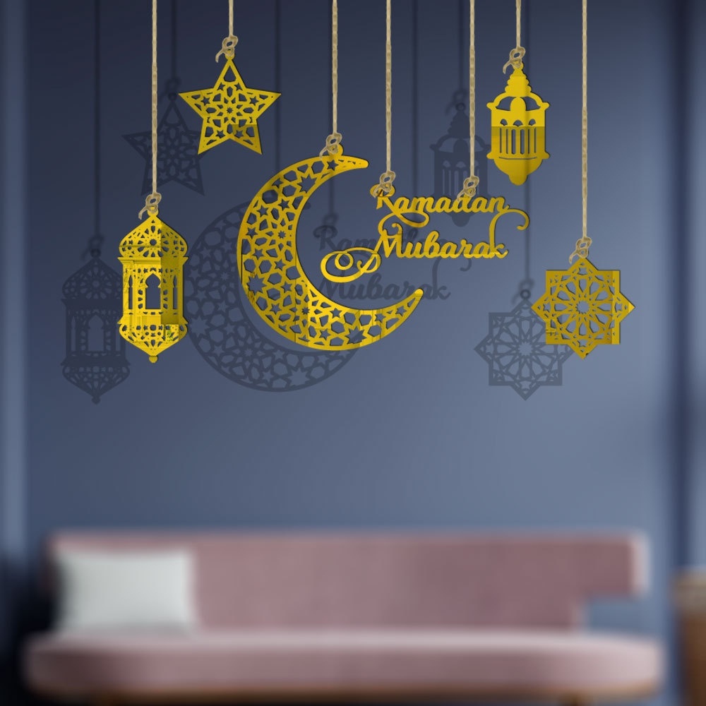 3D Acrylic Mirror Selamat Hari Raya Aidilfitri DIY Home Decoration ...