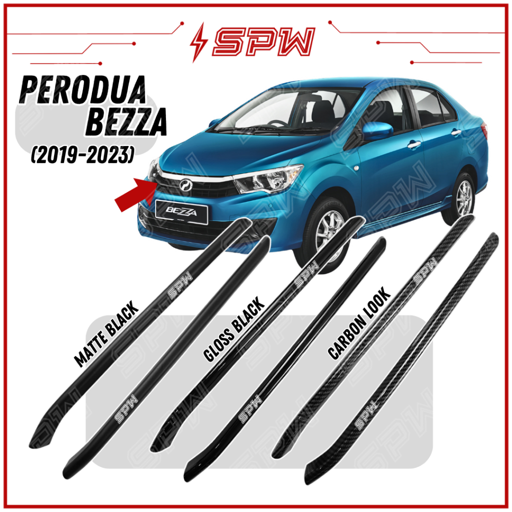 Perodua Bezza (2019-2023) Front Bonnet Trim Trunk Garnish Cover Lip ABS ...