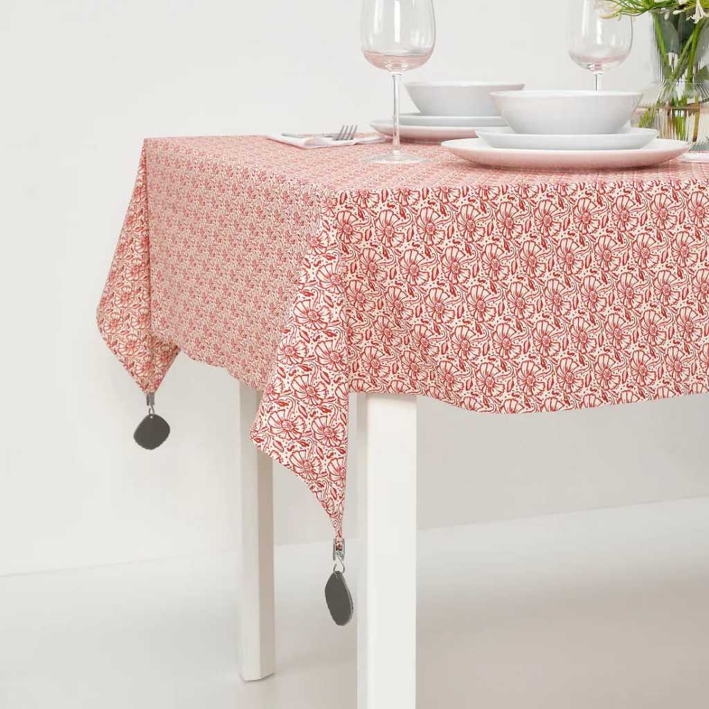 Ikea Sommarflader Cotton Floral Red Tablecloth Alas meja raya home