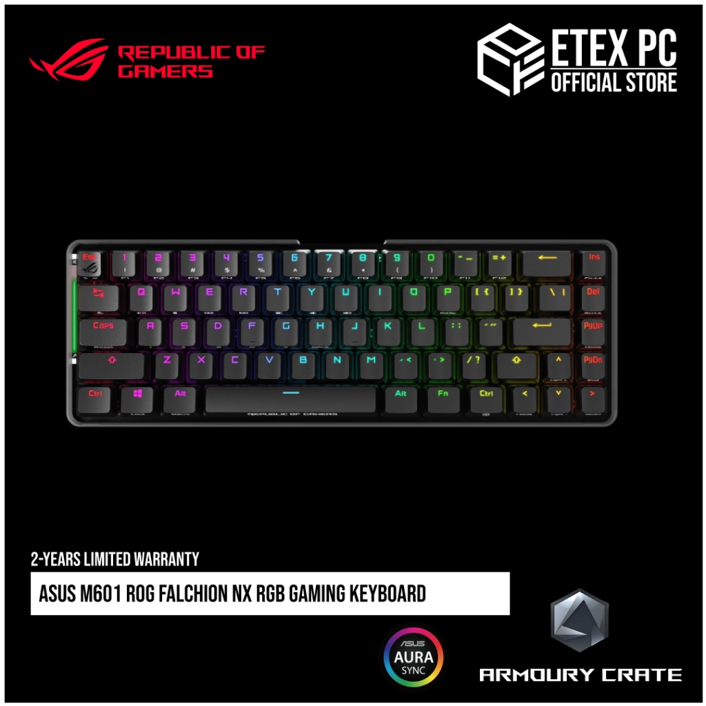 ASUS M601 ROG Falchion NX RGB Gaming Keyboard - ROG NX Red Switch AC ...
