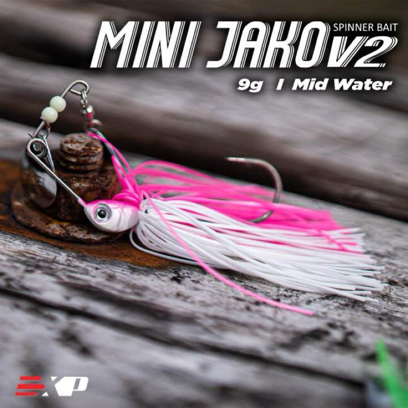 EXP MINI JAKO V2 Spinner Bait Snakehead Fishing Lure Soft Frog Jump ...