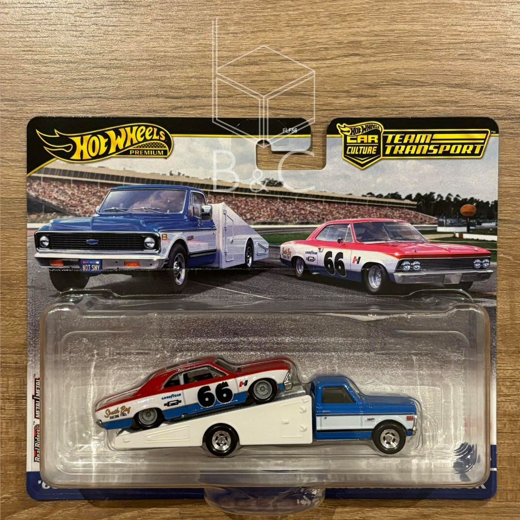 Hotwheels HW Hot Wheels Premium Team Transport '66 Chevelle + '72 Chevy ...