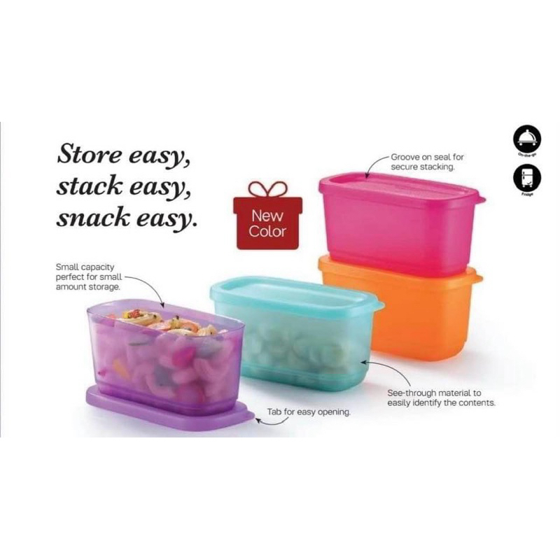 Tupperware Sea Breeze Set So Fresh Mini Cubix Rectangular Keep Fresh ...