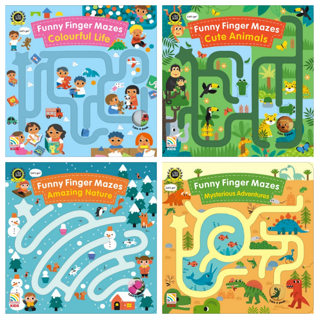 Children Educational Game Book FUNNY FINGER MAZES Children Whole Brain ...