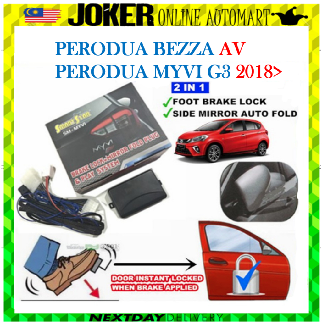 PERODUA MYVI 20182022 BEZZA AV 20222024 2 IN 1 SIDE MIRROR FOLD BRAKE