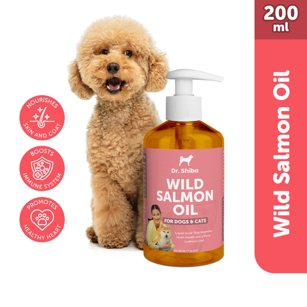 Dr Shiba Healthy 100 Wild Premium Salmon Oil for Dogs & Cats Rich in