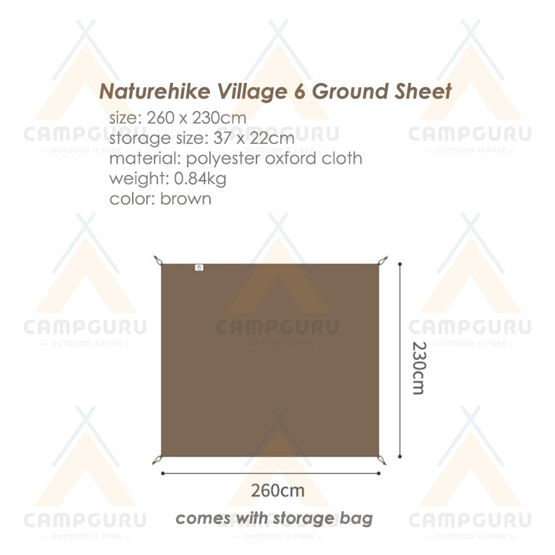 Naturehike Village 13 / Village 6 Groundsheet Ground Sheet Tent