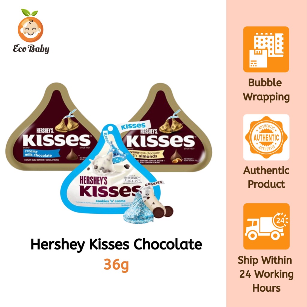 Hershey Kisses Chocolate 36g Shopee Philippines