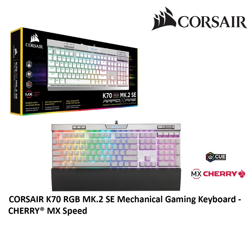 CORSAIR K70 RGB MK.2 SE MECHANICAL GAMING KEYBOARD - CHERRY MX SPEED ...