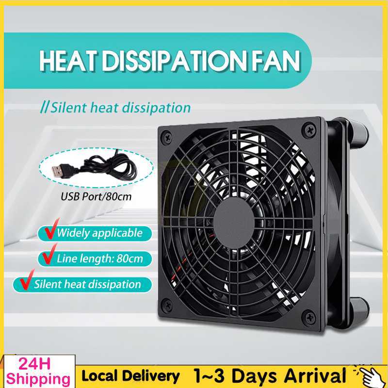 1800RPM Router Modem Fan Silent Cooling External Fan Cooler Stand TV ...