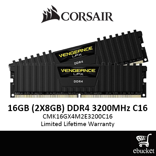 CORSAIR VENGEANCE LPX 16GB(2x8GB) DDR4 DRAM 3200MHz C16 MEMORY KIT ...