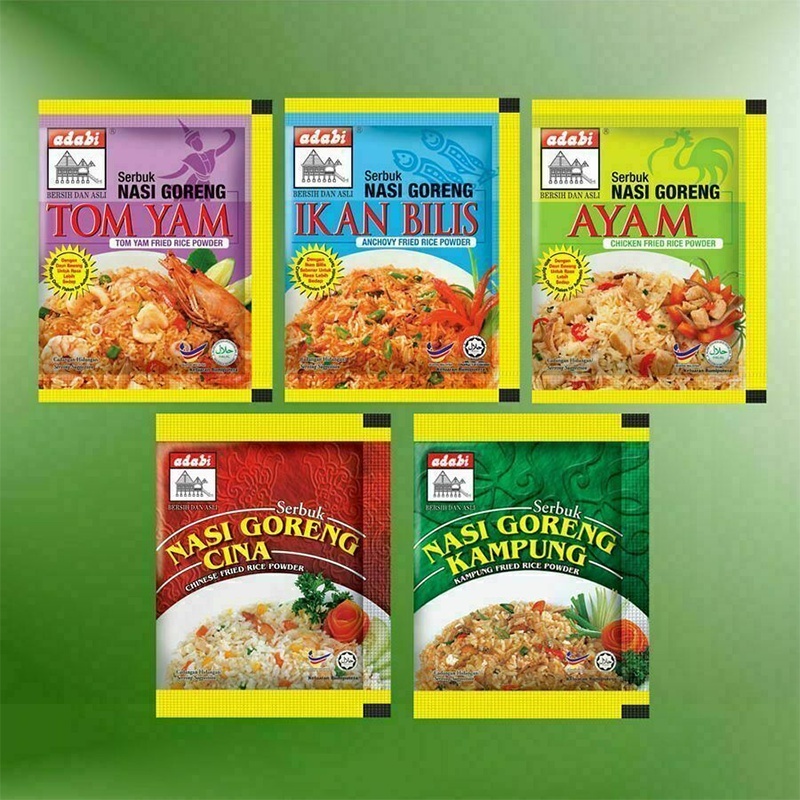 Adabi Fried Rice Powder 17g Tomyam/ Chinese/ Anchovies/ Chicken ...