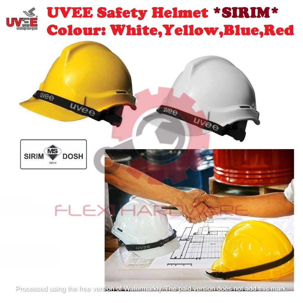 UVEE INDUSTRIAL SAFETY HELMET WITH SIRIM SLIDE LOCK ADJUSTABLE 430536 ...