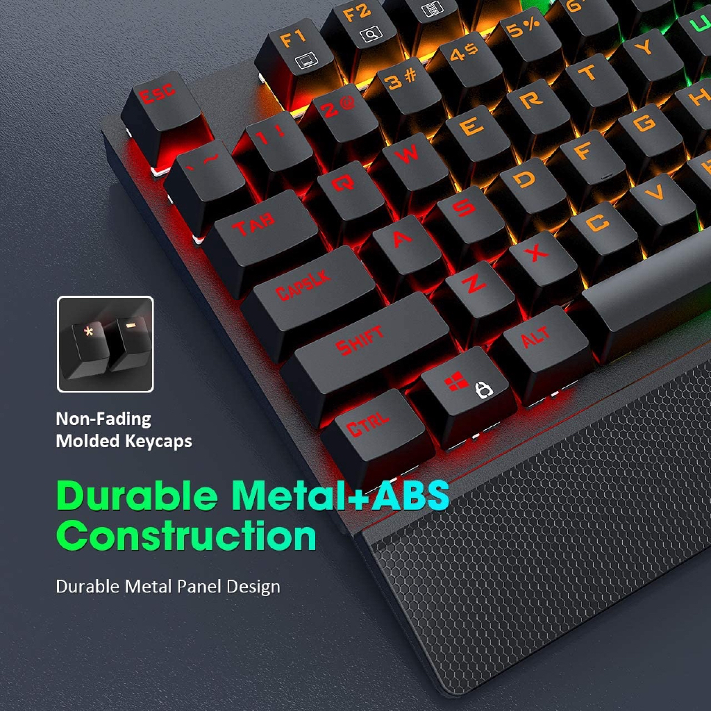 VicTsing Mechanical Gaming Keyboard PC273 Blue Switches Computer ...