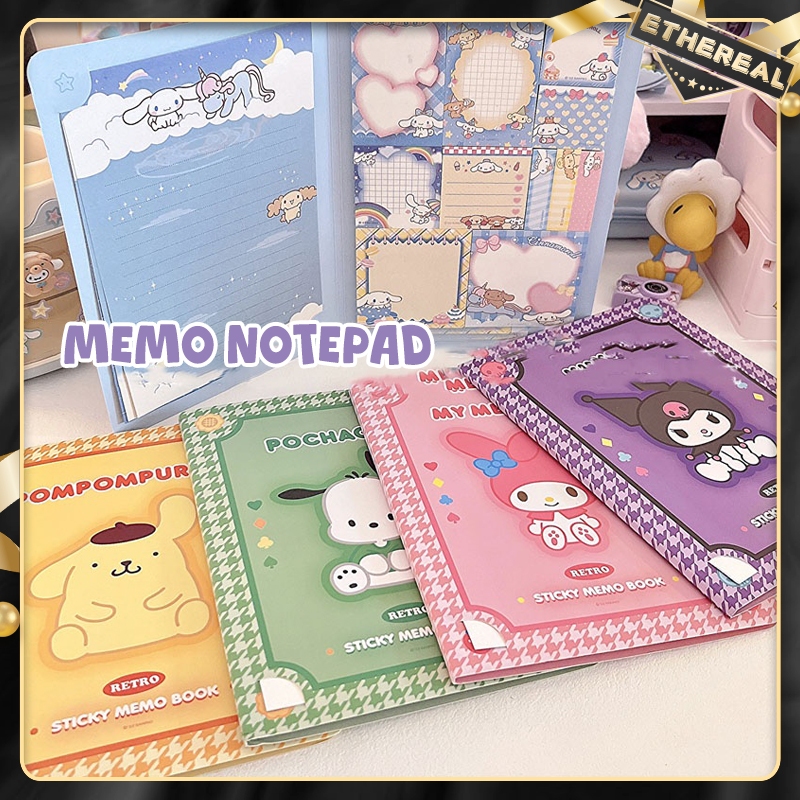 Cute Kawaii Sanrio Memo Note Sticky Note My Melody Kuromi Note Book ...