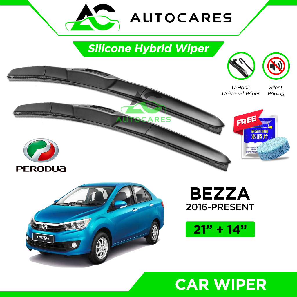 Car Wiper PERODUA BEZZA 2016Present 21"+14" Wiper Hybrid Kereta Japan Silicone Bezza Shopee