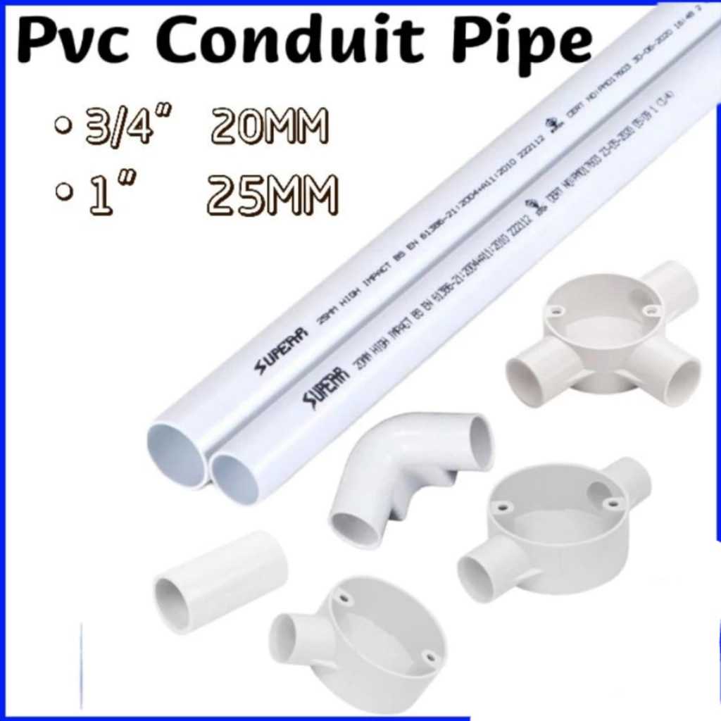 4.5FEET PVC ELECTRICAL CONDUIT PIPE SIRIM (20MM 3/4") / (25MM 1") PAIP