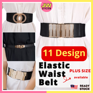 Womens Belt Elastic Stretch Wide Waist Belt Square Buckle PU Leather Plus  Size Girls Waistband Waist Seal