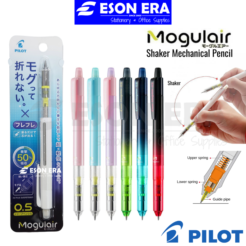 Pilot Mogulair 0.5mm Mechanical Pencil Shaker Pensel Picik Shopee