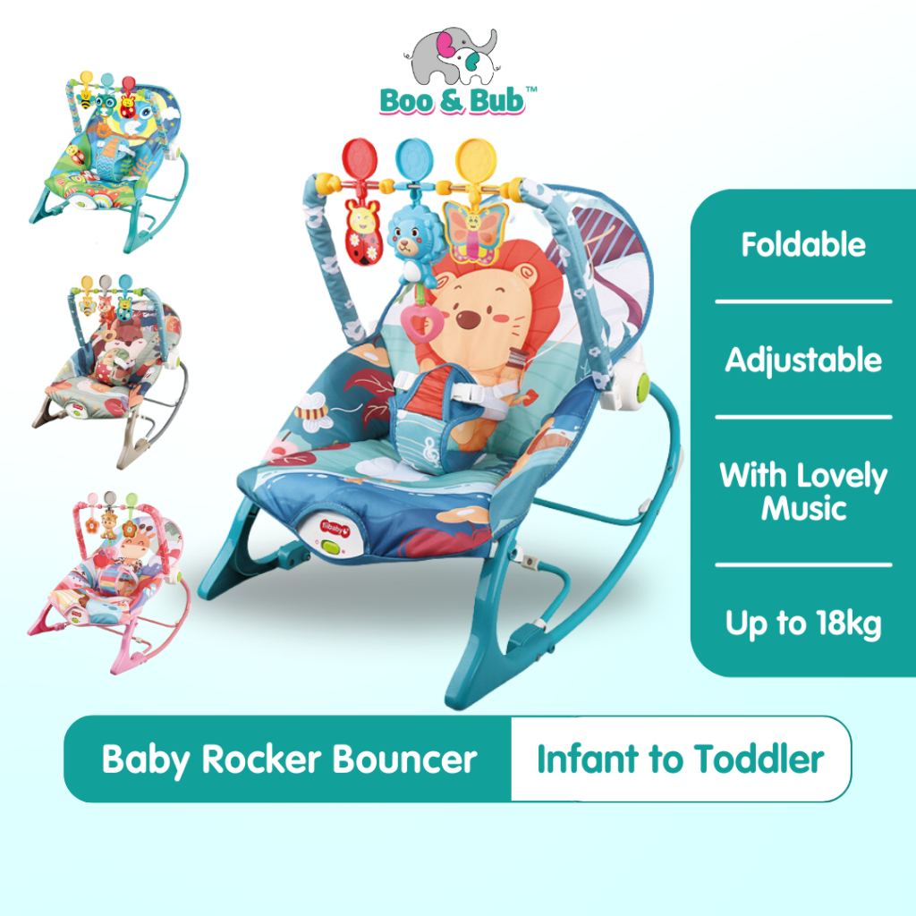 Boo&Bub Baby Bouncer Baby Rocker Baby Swing Chair Safety Belt Baby ...