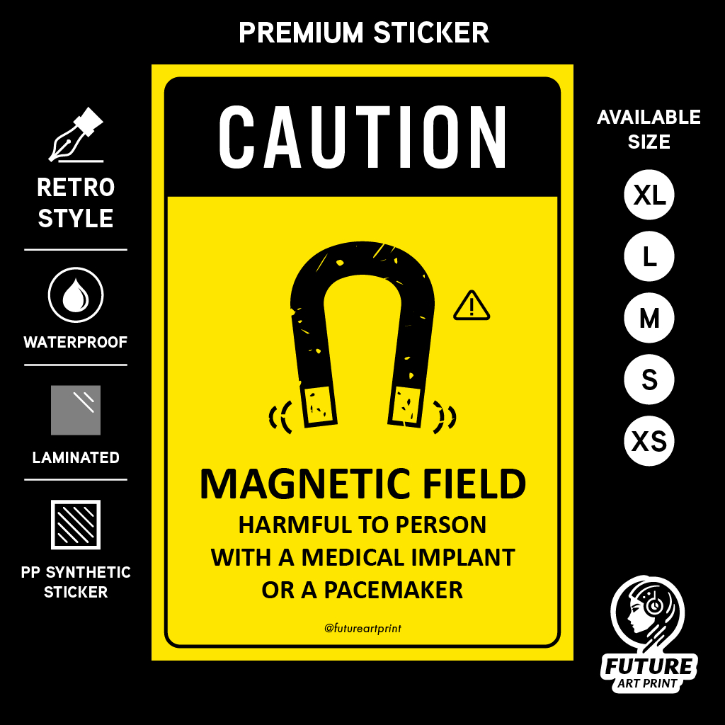 Caution Field Harmful. Premium Sticker Sign Notice Warning