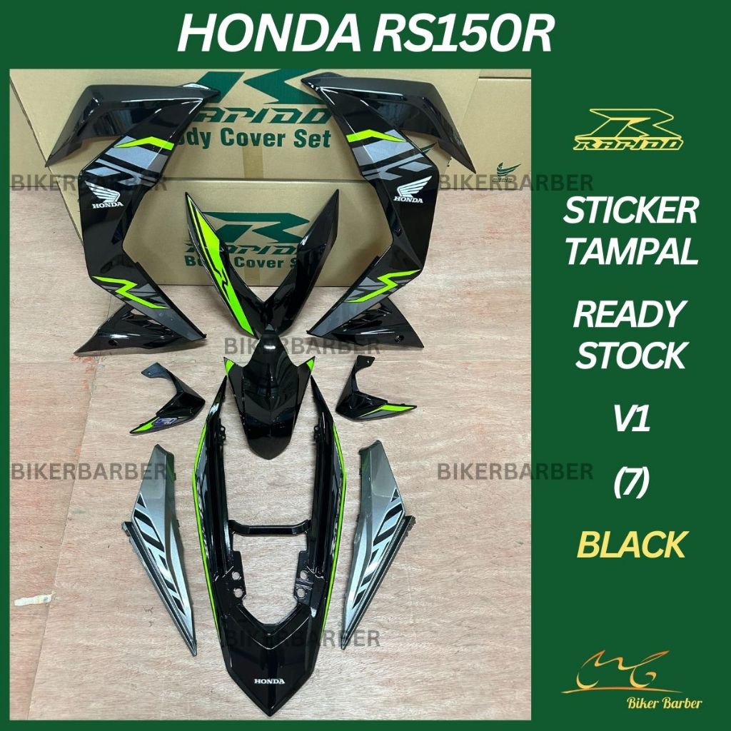 RAPIDO Cover Set Honda Rs150 Rs150r V1 (7) Black Blue Red Body Coverset ...