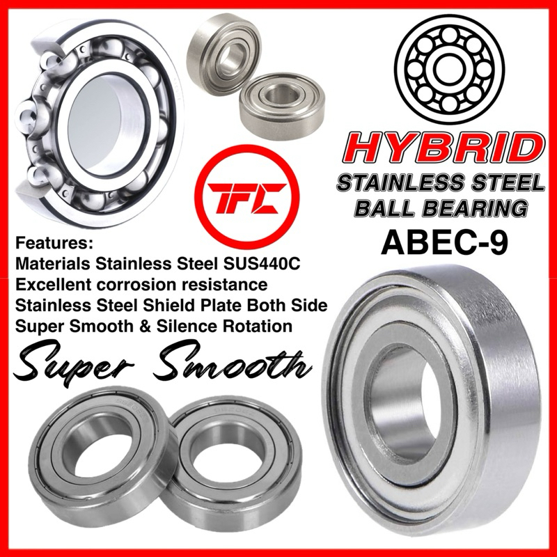 HYBRID Stainless Steel Abec-9 Ball Bearing Premium Grade Quality Reel ...