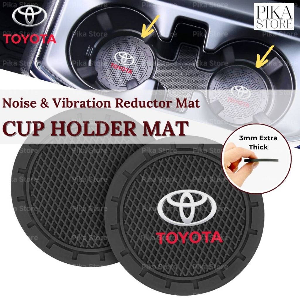 NEW Toyota Cup Holder Mat Coaster Bottle Car Mat Vios 2023 Accessories ...